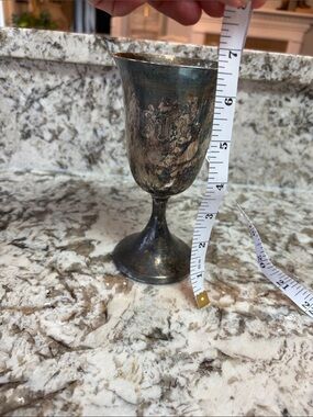 Vintage Silver-Tone Goblet — Tarnished Silver Finish right my wrong classic